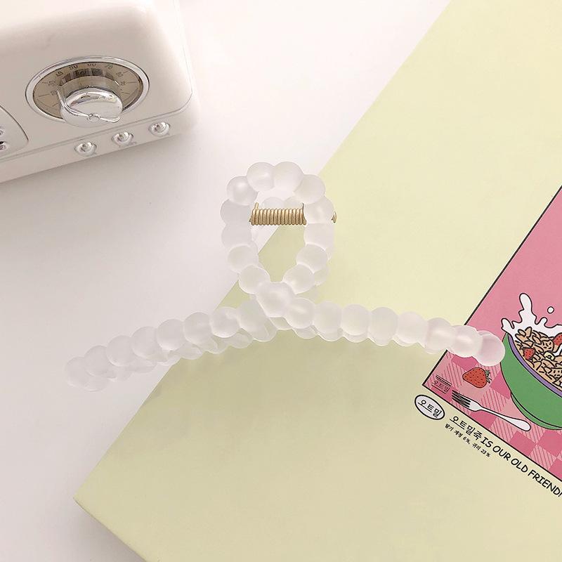 Summer Jelly-colored Bean Grabber, A New Matte and Frosted Crossed Back Hairpin Headwear From Korean Instagram for Women