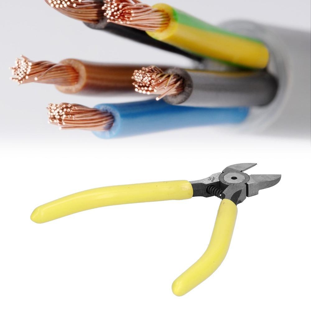 Comfortable PVC Handle Wire Cutter Anti-slip SideCutting Pliers Cutting Nippers Copper Cable 5 inches