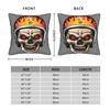 Black Grey Skull Face Día De Los Muertos Pillowcases Vintage Pillow Case For Couch Sofa Bedroom Soft Pillow Cover