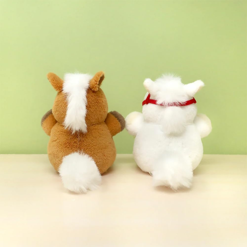 Naito Design Zodiac Pocha Horse Plush Year of the New Reiwa 8 Institute's Toy, Brown, 2026, Horse, Year's Day,