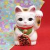 Castle Enterprise Lucky Cat Money Box Seto Ware Made In Japan (Left Hand)