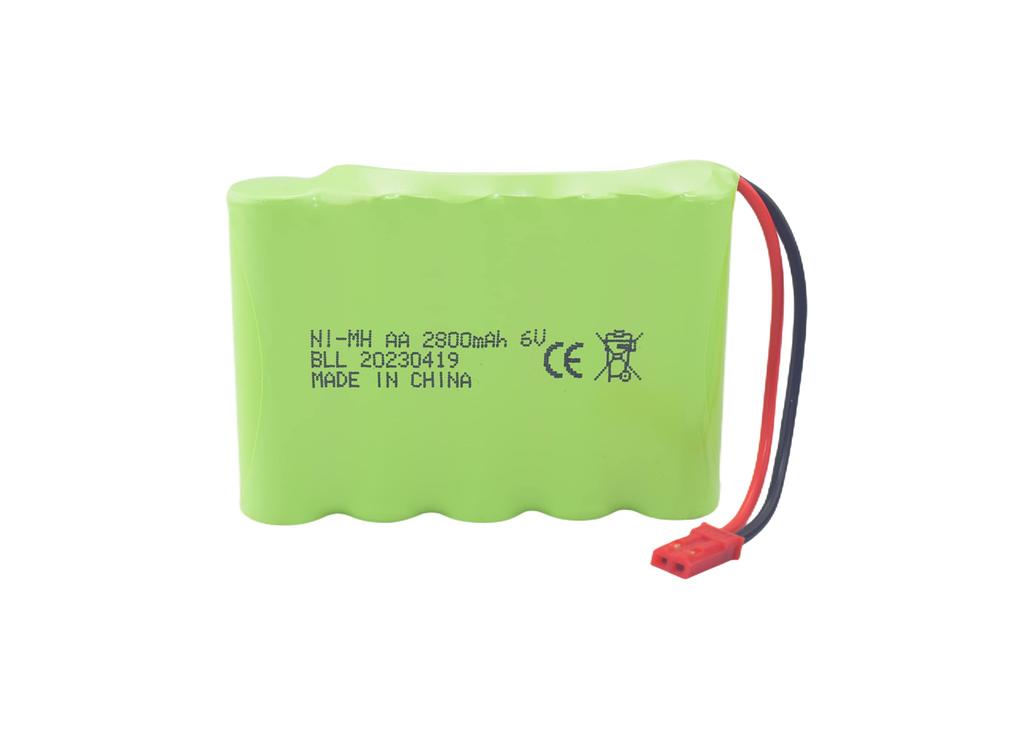2PCS 6.0V 2800mAh AA Plug JST-2P Plug and USB Charging Cable Compatible with New Huina 540 Dump, 520 RC Bulldozer, 510 Excavator, and 540