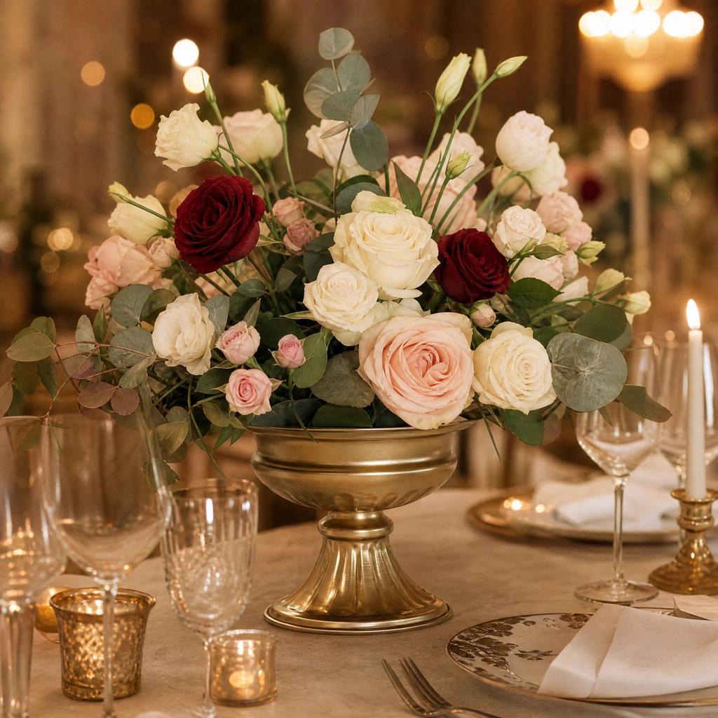 Wedding Centerpiece Vase, Decorative Flower Pot for Hotel Bar Dining Table and Home Living Room, 18W1077-1L