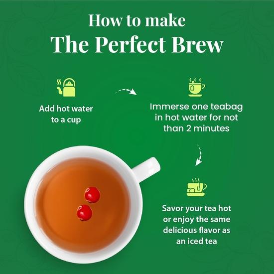 Twinings Green Tea Cranberry, 25 Tea Bags| Pack of 1| Perfectly Balanced & Refreshing Taste| Zingy Sharpness of Cranberry with Golden