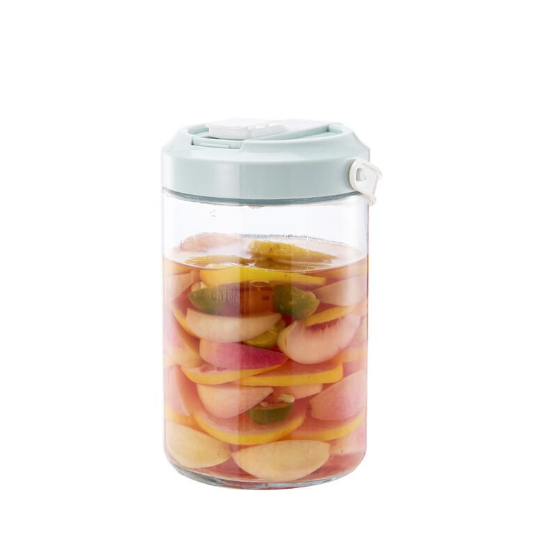 

ZISIZ Double-Opening Glass Storage Jar