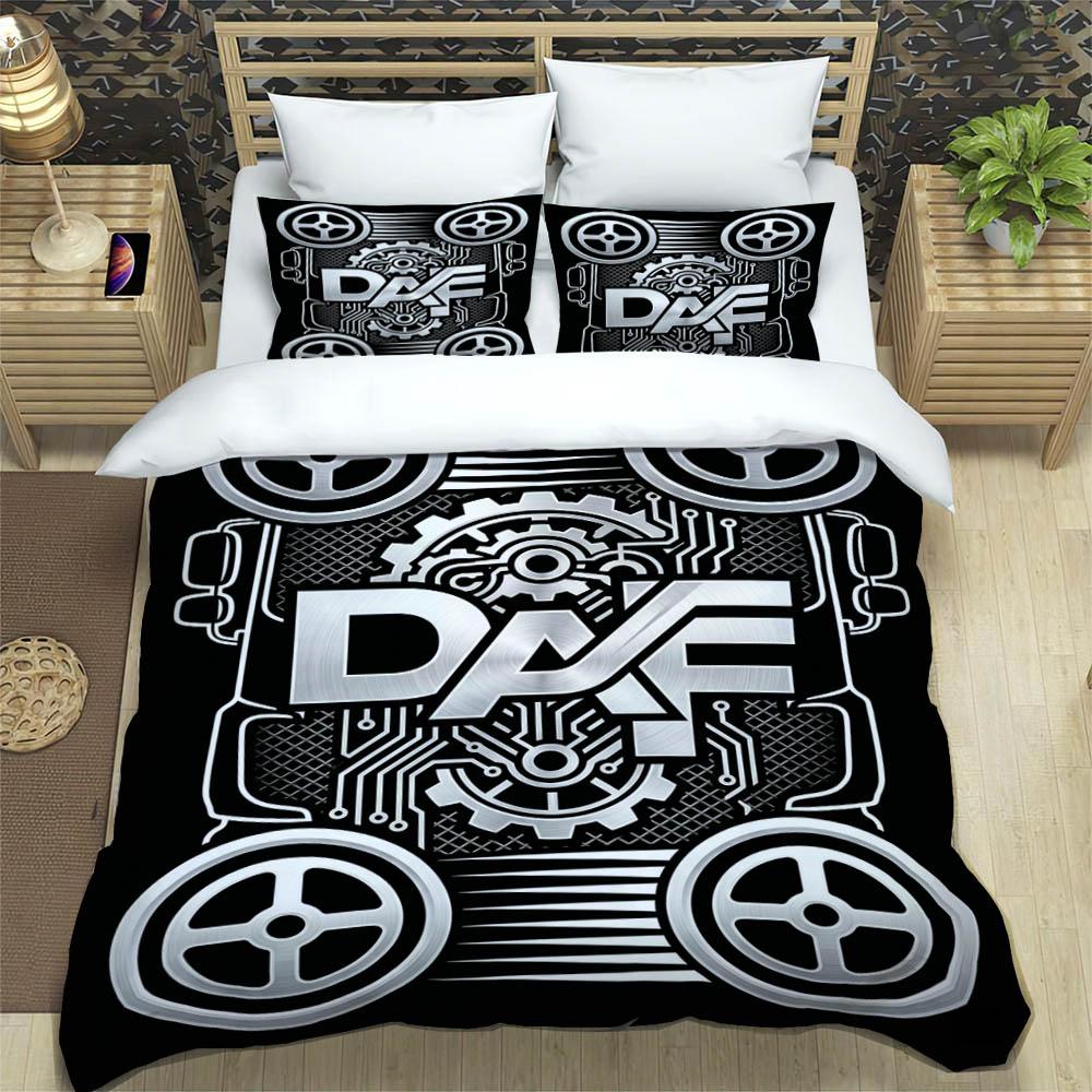 Set Biancheria da Letto Stampata Retro Camion 3D D-DAF set di biancheria da letto squisito copripiumino set piumone set biancheria da letto regalo di compleanno di lusso