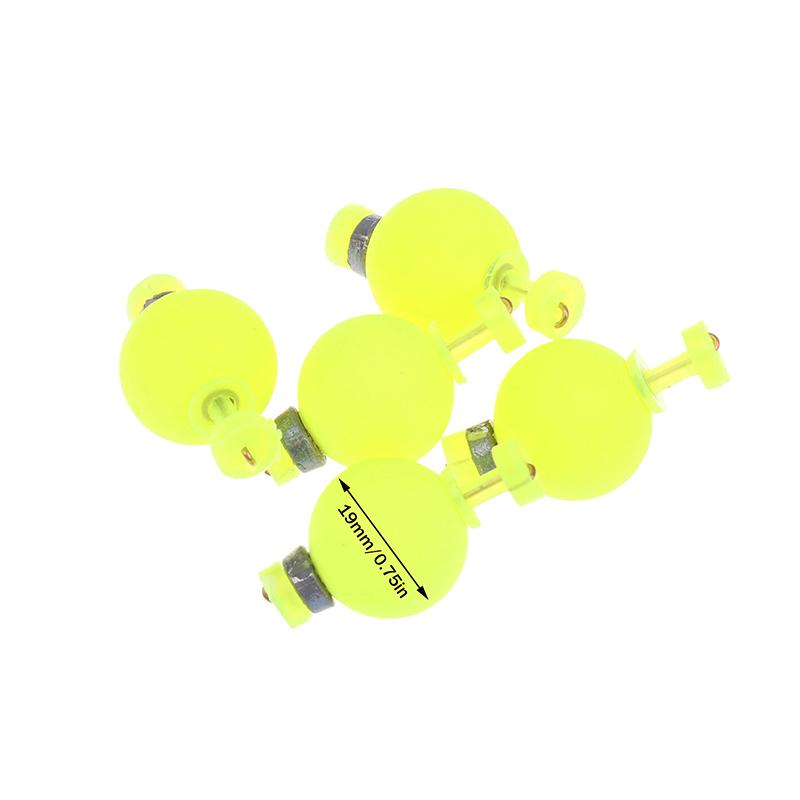 5 Pcs Snap-On Ball Fishing Bobber Floats Weighted Bobbers EVA Foam Corks For Crappie Bluegill Panfish Catfish