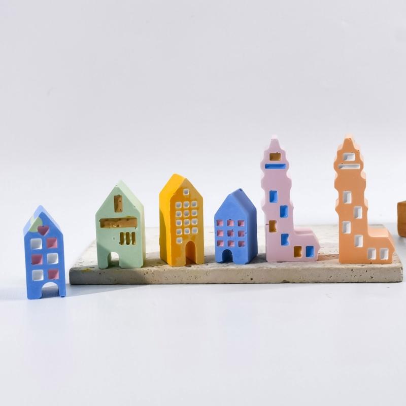 Sturdy Silicone Hollow House Adornment Mold Perfect For Crafting Delicate European Style Hollow House Decorations