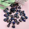 Hanmade Small Bow Beads Fashion Necklace Dazzle 9.7*17.9mm Key Chain Making DIY Beading Material Acrylic 20pcs for Bracelet Pendant
