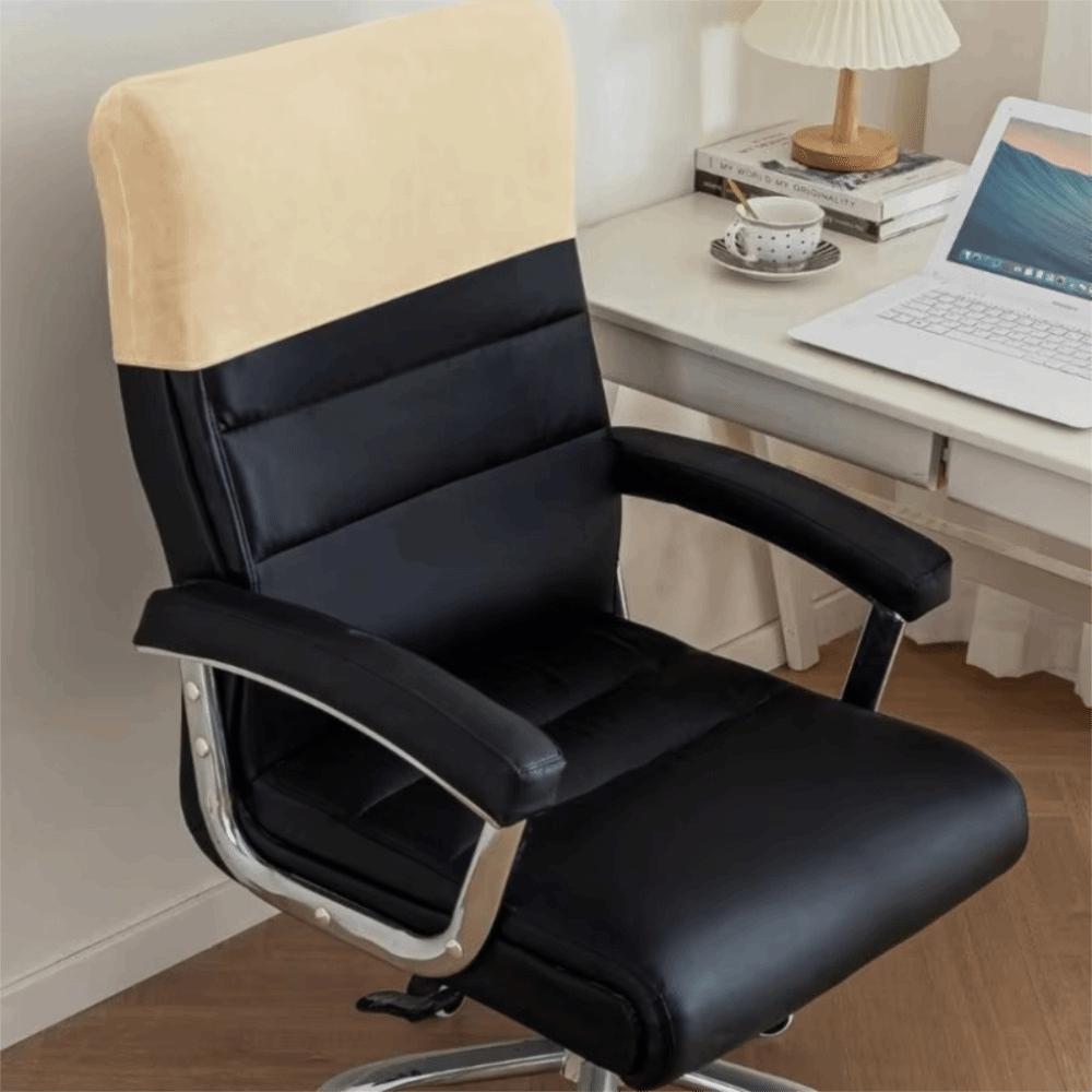 Dust-proof Chair Backrest Protector Velvet Elastic Chair Back Cover Office Chair