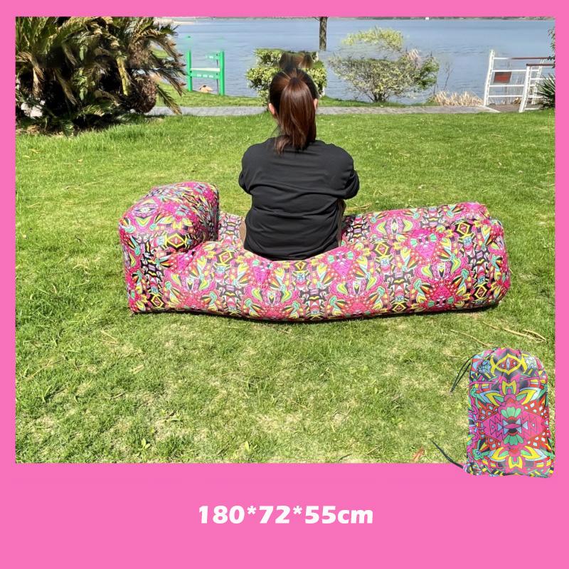 Outdoor Air Lazy Inflatable Sofa Bag Portable Camping Sofa Mattress Music Festival Concert Recliner