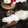 Simulated Craft Christmas Squirrel Ornament Artificial Foam Bear Decoration  Xmas Tree