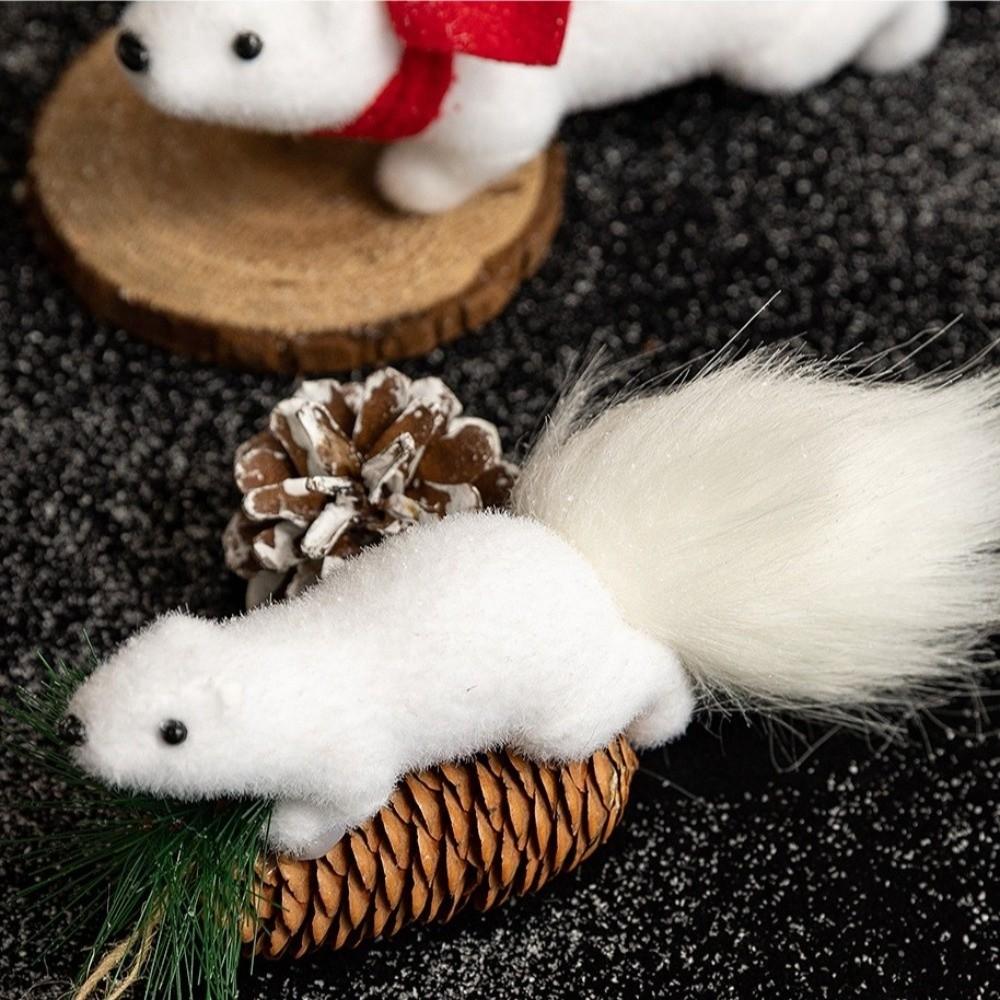 Simulated Craft Christmas Squirrel Ornament Artificial Foam Bear Decoration Xmas Tree