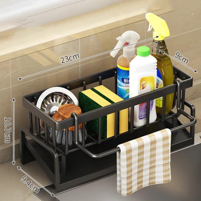 Multifunctional sponge rack drain rack kitchen rack sink rag countertop detergent dishcloth storage rack