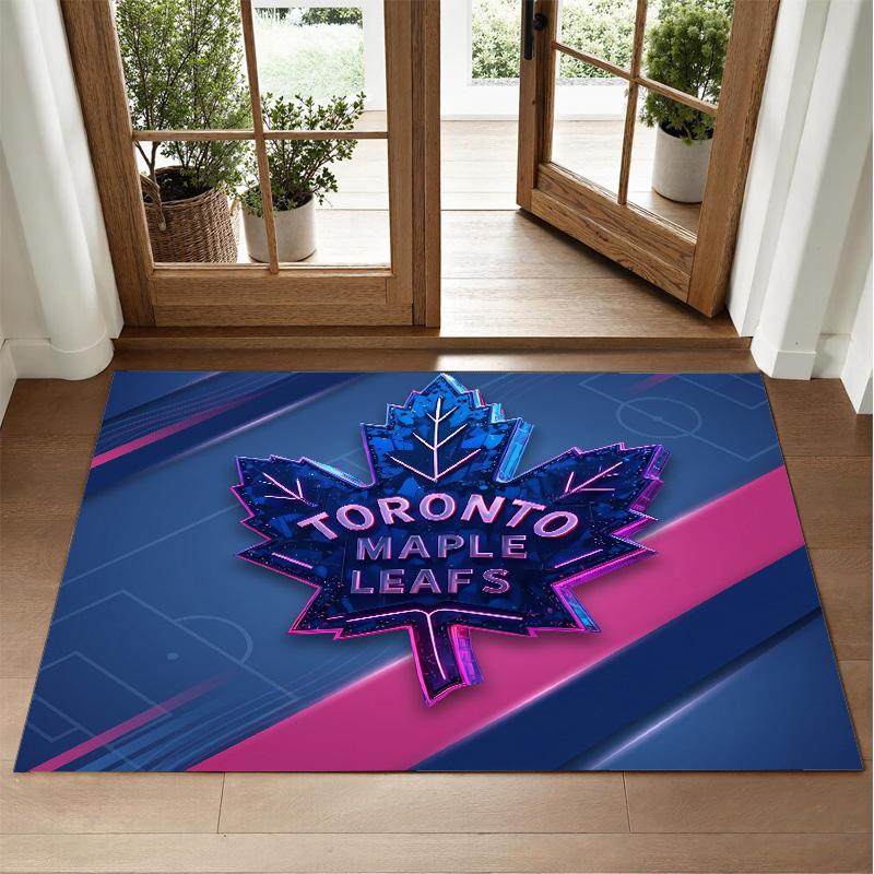 Toronto Maple Leafs Design Kristalfluweel Tapijt Zacht Decoratief Mat voor Slaapkamer Entree