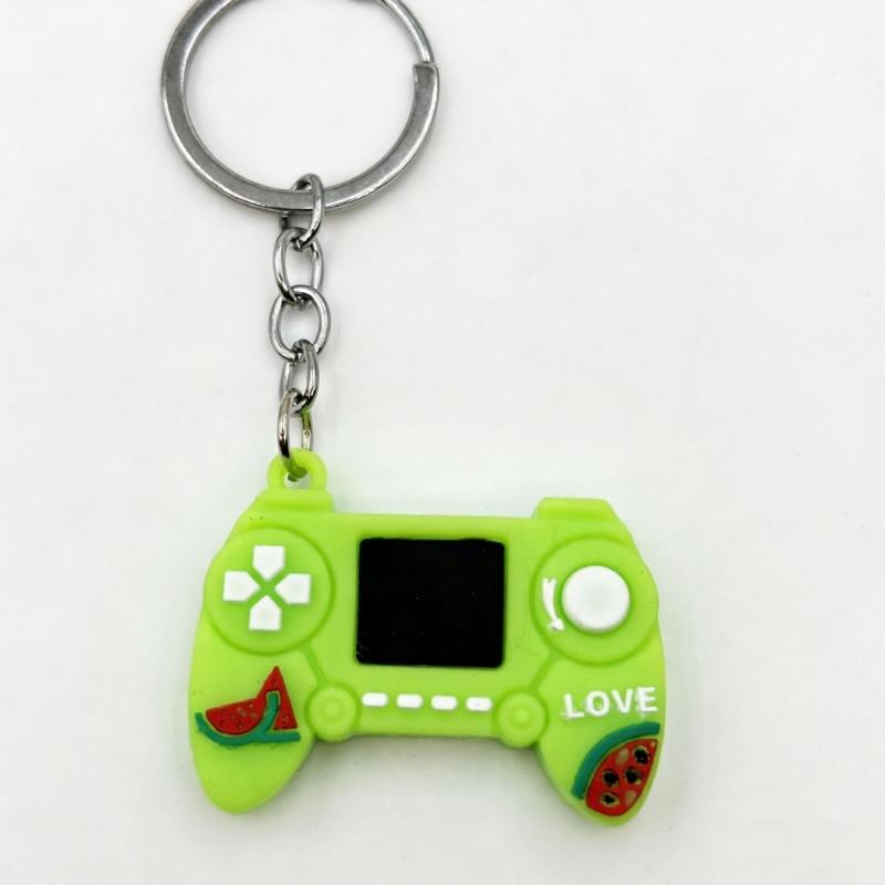 Playful Fruit Designs Gaming Keychain Creative Gamepad Keyring Lightweight PVC Key Holder Perfect For Accessories