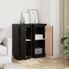 vidaXL Sideboards 2 Stk. Schwarz 31,5x34x75 Cm Massivholz Kiefer