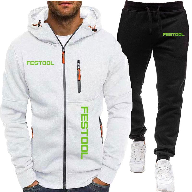 Herren-Sportbekleidungsset mit Tool-Print, Kapuzenpullover und Jogginghose, lässiges Jogger-Sportbekleidungsset