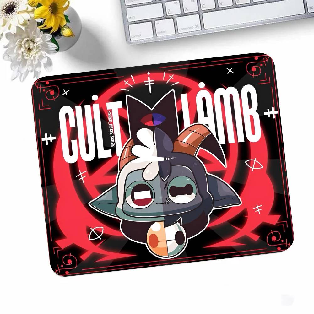 Cult Of The Lamb Gaming Mousepad Small LockEdge Mouse Pad For Gamers Computer Desk Pad Rectangular Anti-slip Rubber