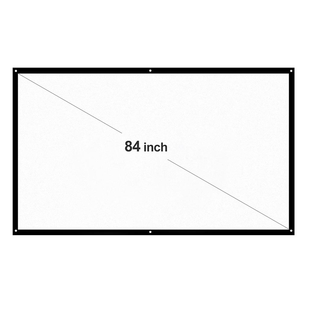 84in Portable Projector Screen HD 16:9 White   Indoor Outdoor Movie Screen for Home Thter Conference Room Projection