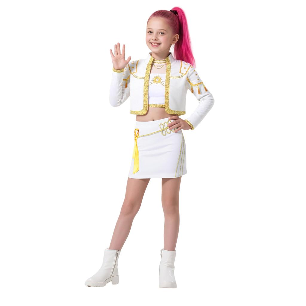 Girls Cosplay Costumes Kids Halloween Costume Top And Skirt Set