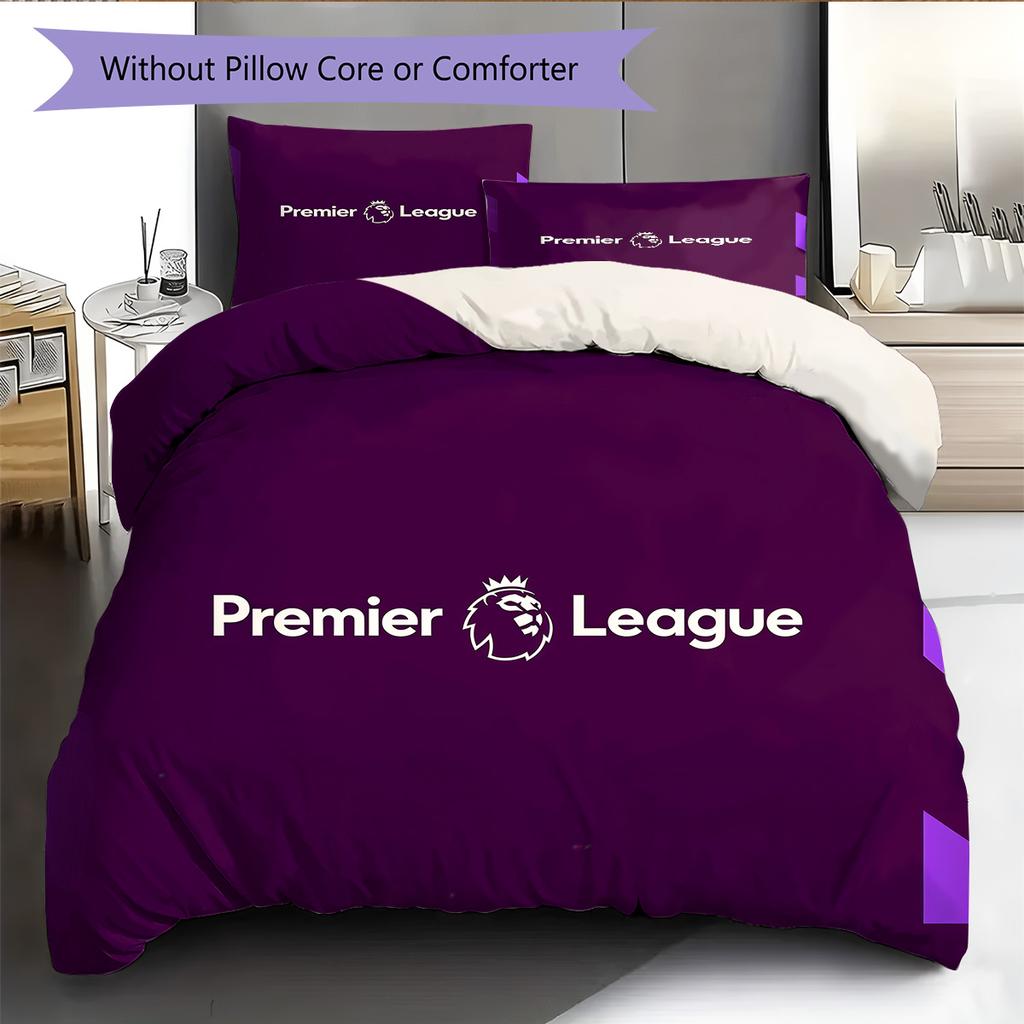 Premier League Pattern Bedding Quilt Set Home Decoration Gift (1 * Duvet Cover + 2 * Pillowcase Without Core)