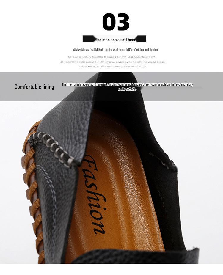 Breathable Men's Slip-On Loafers - Soft Rubber Sole for Spring/Autumn