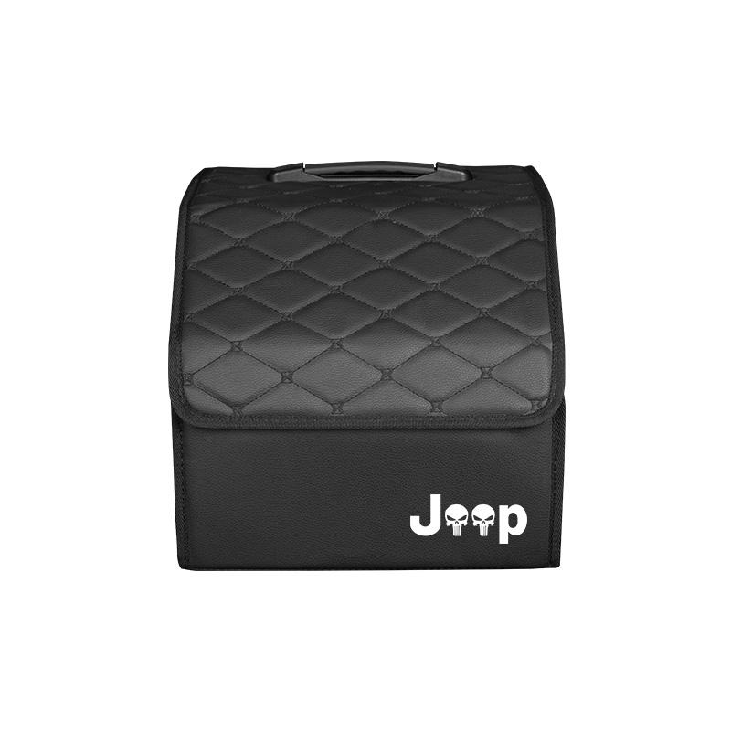 Pro Jeep Kožený Kufr Organizér do kufru auta Skládací úložný box Pro Jeep Grand Cherokee Wrangler JK Gladiator Compass