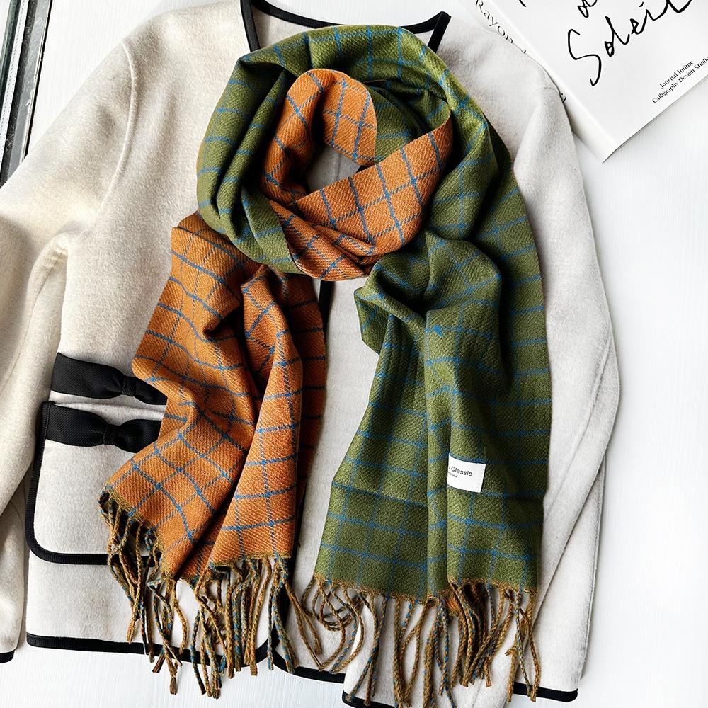 

Высококачественный классический кашемировый шарф для имитации пресбиопии, женский зимний, атмосферный, с надписью, цветной, теплый платок, тренд 175cm or more