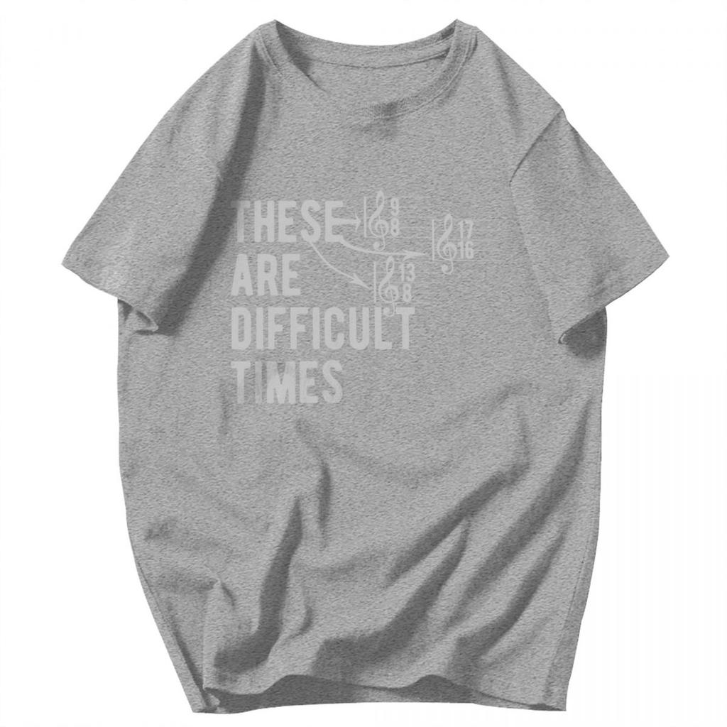 Men T Shirt These Are Difficult Times Christian 2025 Summer Y2K Graphic Short Sleeve Unisex Tops T Shirts