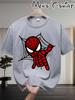 2026 neues Marvel SpiderMan T-Shirt Herren Sommer Oversized Tee Niedlich Cartoon Netz Grafikdruck Kurzarm Streetwear Hohe Qualität