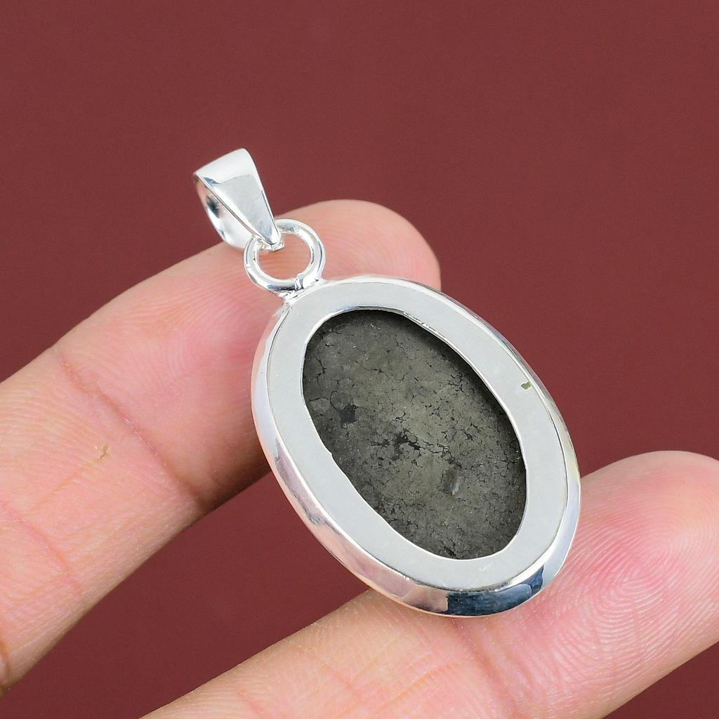 Pyrite Pendant 925 Sterling Silver Pendant Handmade Gemstone Pendant Original Pyrite Jewelry Statement Pendant Engagement Gifts Boho Jewelry