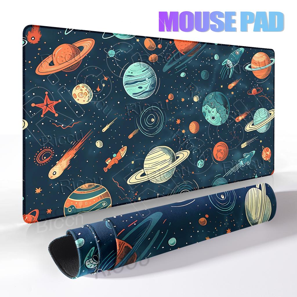 Planets Pattern Mouse Pads Gamer Space Universe Game Home Computer Keyboard Table Carpet Office Accessories Anti-slip Rubber Mat