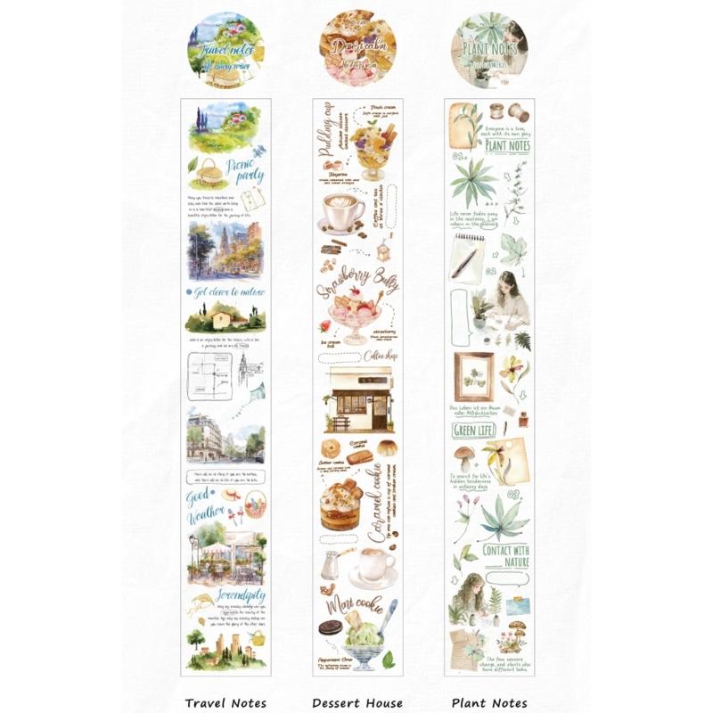 Aesthetic Decorative Tape 6mmX2M Clear PET Tape Scrapbooking Tape for Scrapbooking Journal Photo Album and Wrapping