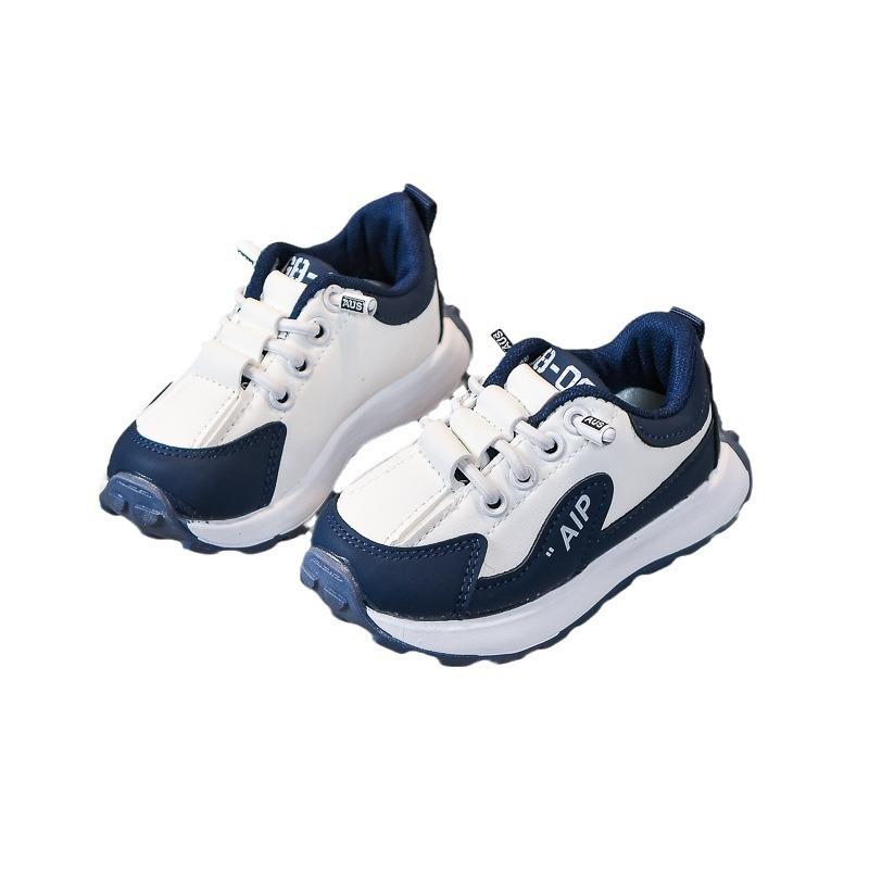 Kids Soft Sole Chunky Sneakers Leather Non Slip Casual Shoes For Boys And Girls Lightweight Comfortable Daily Wear