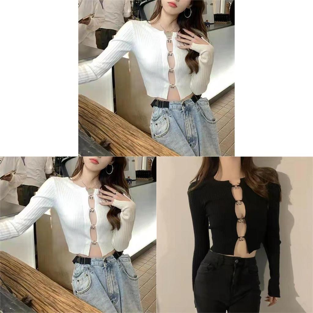 Casual Knit Sweater With Openwork Design For Women And Fall Fashion