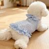 Rüschenrand Haustier Hundekleid Leicht Atmungsaktiv Haustierkleid Hundegeschirr Weste Frühling Sommer