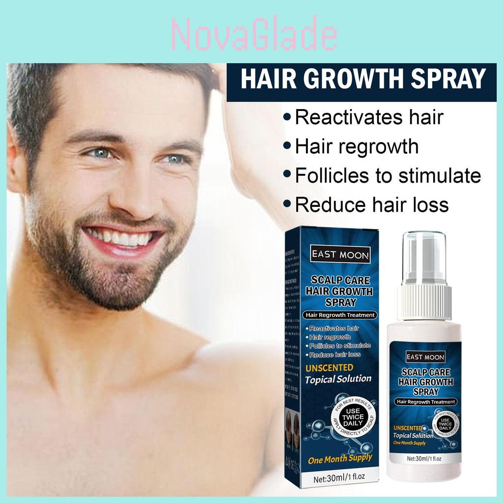East Moon Men's Hair Growth Spray For Thicker Hairline And Prevents Hair Loss