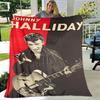French rock star Johnny Hallyday print blanket picnic blanket vintage blanket home travel birthday gift bed blanket thin blanket