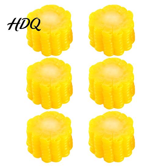 Realistic Kitchen Display 6Pcs Artificial Corn Slices Set Fake Props Decorative for Shelves Creative Vegetable Ornaments Farmhouse Home Decoration
