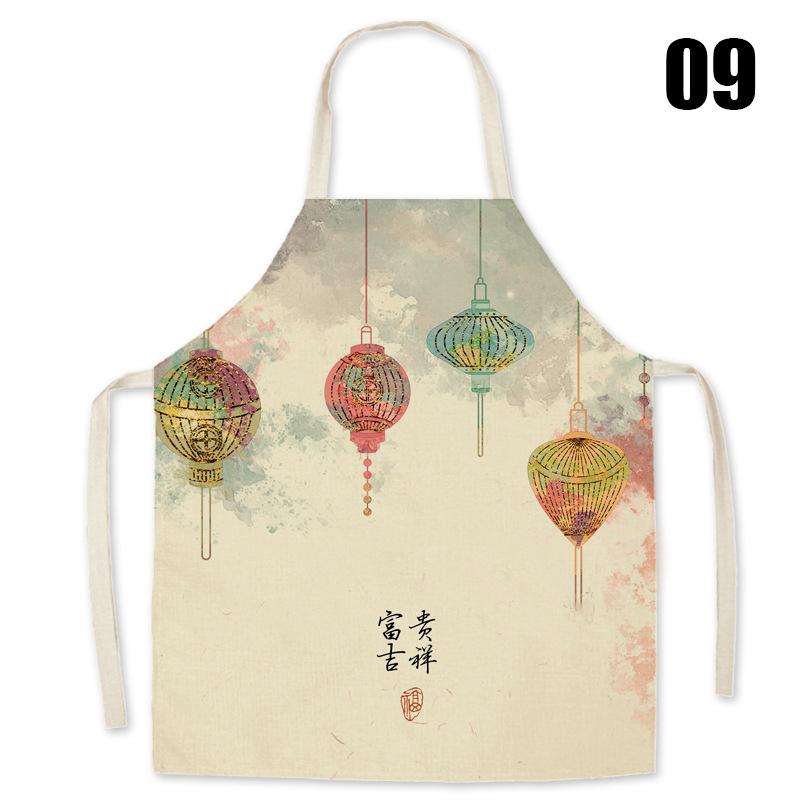 Chinese Style Retro Apron Chinese Traditional Thin Cooking Waist Apron Kitchen Restaurant Cooking Pinafore Work Clothes