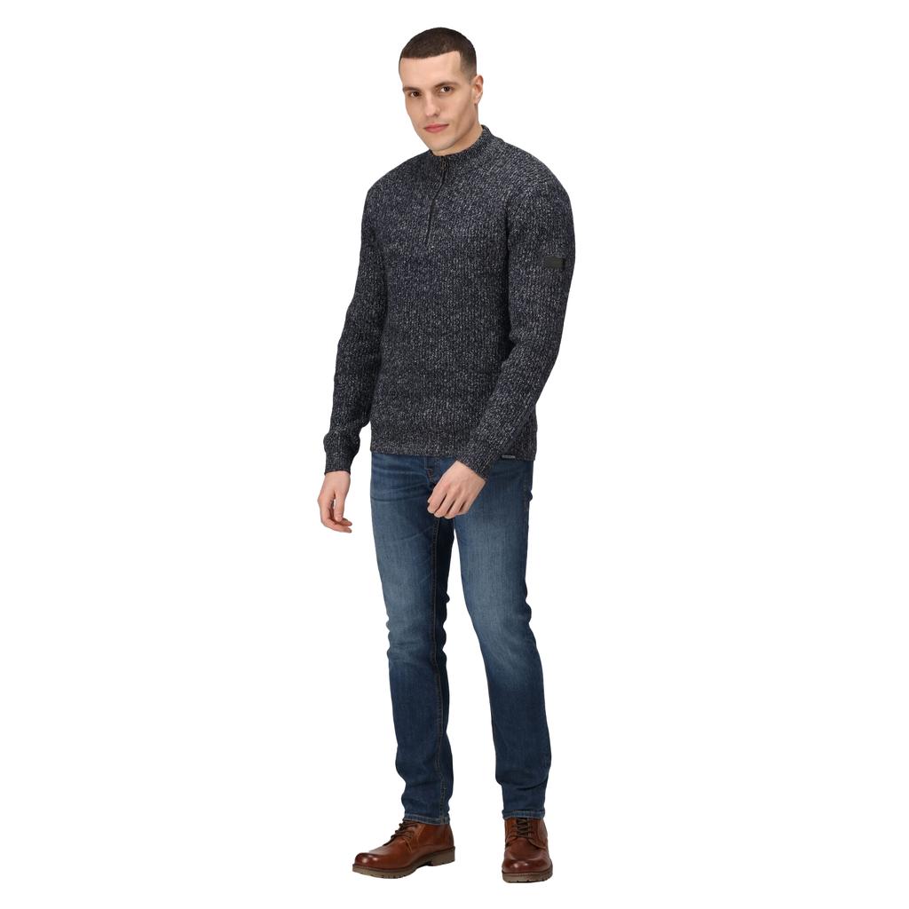 Regatta Professional Men's Marl Knitted Zip Neck Sweatshirt