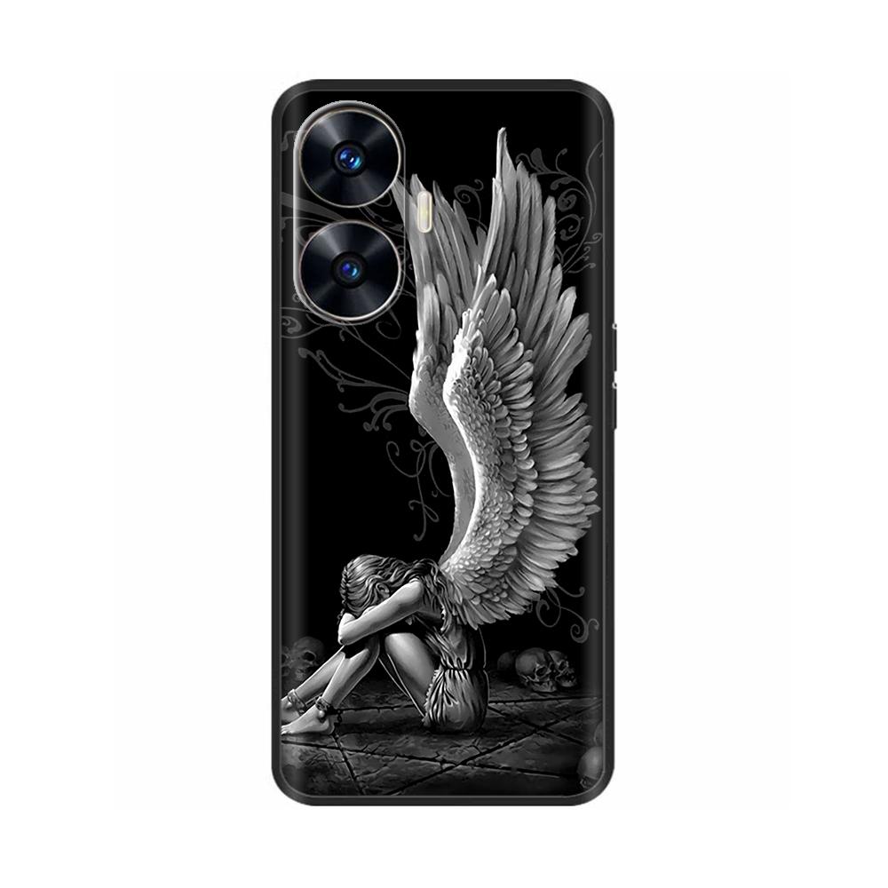 For Realme C55 Case C 55 4G Soft Silicone Back Cases For OPPO Realme C55 RealmeC55 Phone Back Cover 6.72" Black Bumper TPU Para