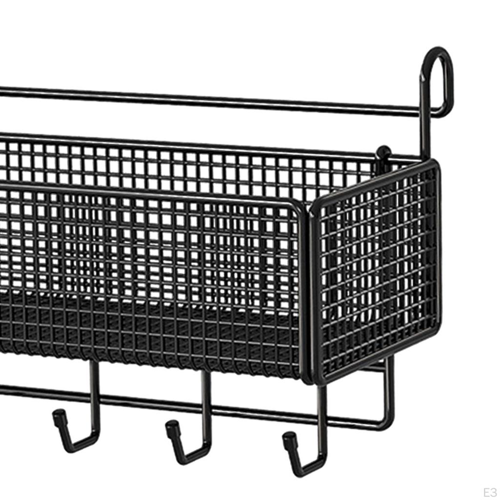 Desk Hanging Basket for Easy Organization, Wire Mesh Storage Solution