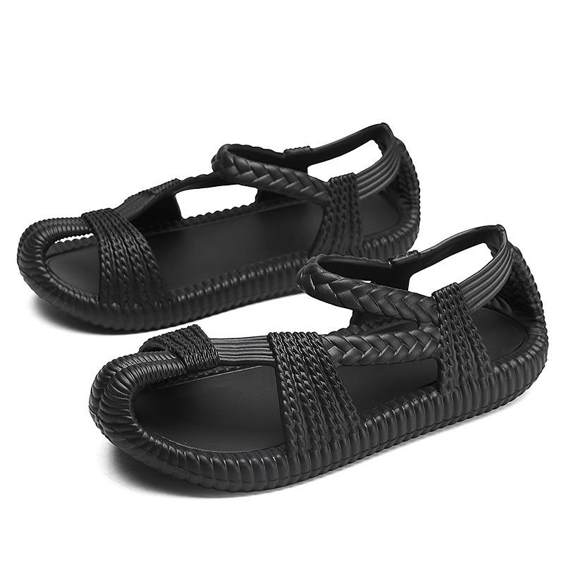 Sandals Men's Summer Woven Outdoor Sandals Retro Couple Shoes Wading Shoes Large Size Swimming Shoes