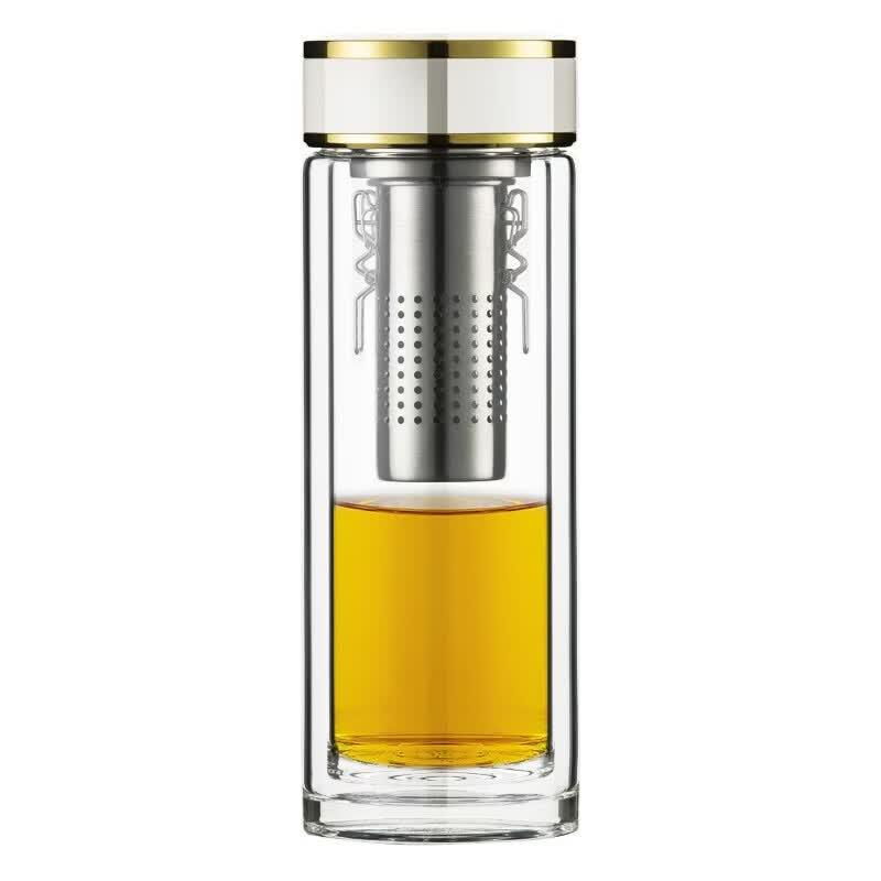 Wanxiang Double Wall Glass Tea Infuser Bottle