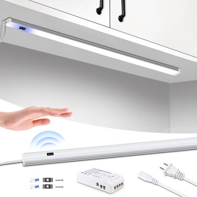 DIY LED Under Cabinet Lamp Hand Motion Sensor Kitchen Light 30/40/50cm 12V Aluminium Profile Light Tube Bulb For Home Lighting With EU US Plug