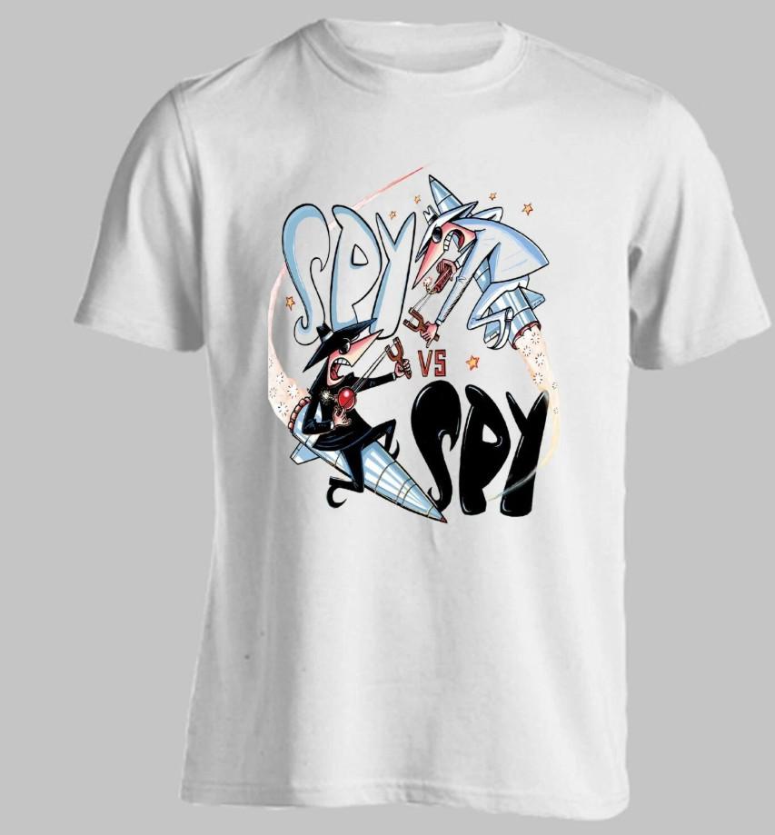 Spy vs Spy Cartoon Funny Unisex Short Sleeve T-shirt size S-5XL S