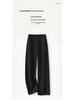 Spring 2025 Women's Drapey High-Waisted Wide-Leg Pants - Slimming, Casual, Straight-Leg Trousers