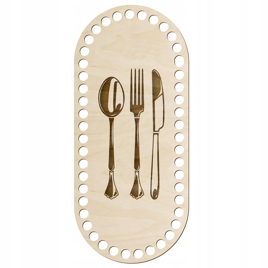 Base for large cutlery baskets Oval bottom 27x12cm Crochet bottom
